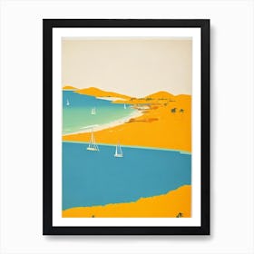 Galley Bay Beach Antigua Midcentury Art Print