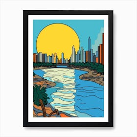 Minimal Design Style Of Dubai, United Arab Emirates 3 Art Print