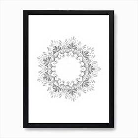 50 Shades Of Grey Mandala Art Print