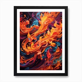 Abstract Fire Painting Art Print