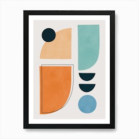 Geometry of circles and semicircles 14 Art Print