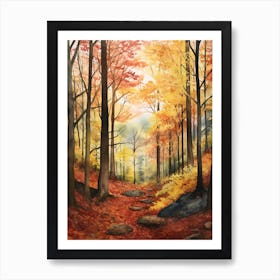 Autumn Forest Landscape Black Forest Germany 1 Art Print