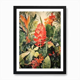 Tropical Plant Painting Zz Plant 1 Art Print