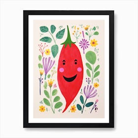Friendly Kids Chili Pepper 2 Art Print