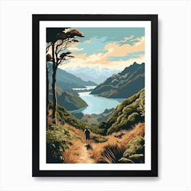 Queen Charlotte Track New Zealand 4 Hiking Trail Landscape Art Print