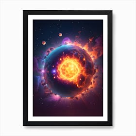 Planet In Space Art Print