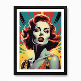 Woman In The Style Of Pop Art (32) Art Print
