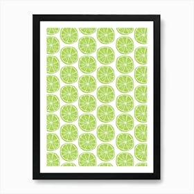 Lime Slices Art Print