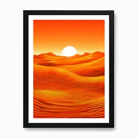 Sunset In The Desert 8 Art Print