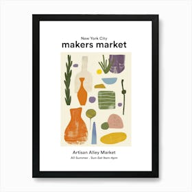 New York City Artisan Alley Market 2 Art Print