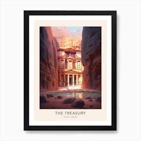 The Treasury Petra Jordan Travel Poster Art Print