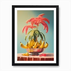 Bananas In A Bowl Vintage Advertisement Style Art Print