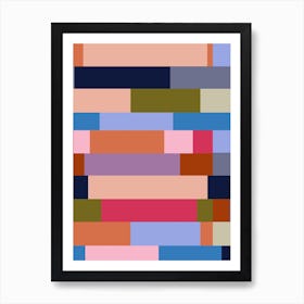 Multi Coloured Rectangles Art Print