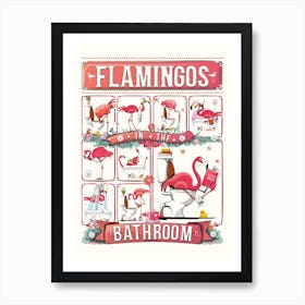 Flamingos Art Print