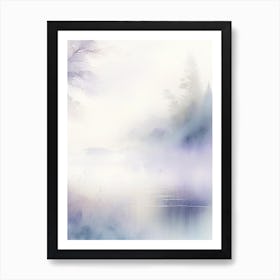 Fog Waterscape Gouache 2 Art Print