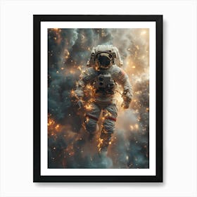 Astronaut In Space 3 Art Print