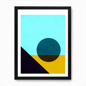 Retro Blue Art Print