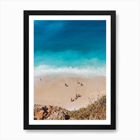 Blue Sea From Above Art Print