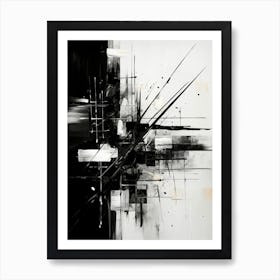 Enigmatic Encounter Abstract Black And White 2 Art Print