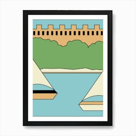 Sailboats On The Water Art Print