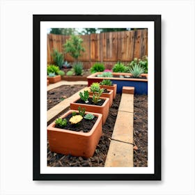 Garden In Pots Art Print