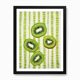 Kiwi Fruit Summer Illustration 1 Art Print