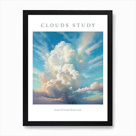 Study Of Clouds Rome, Italy Art Print