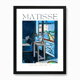 Henri Matisse Interior With a Goldfish Bowl 1914 in HD Art Poster Print - Original Remastered Artwork by Matisse for Feature Wall Decor High Resolution Art Print