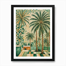 Palm Trees In The Garden Art Print