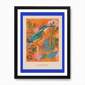 Spring Birds Poster Kingfisher 1 Art Print