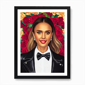 Jessica Alba Illustration Movies Art Print