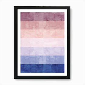 Expressionist and geometric watercolor 6 Art Print