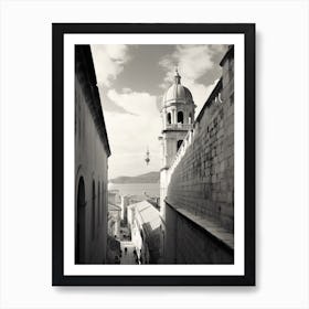 Dubrovnik, Croatia, Black And White Old Photo 2 Art Print