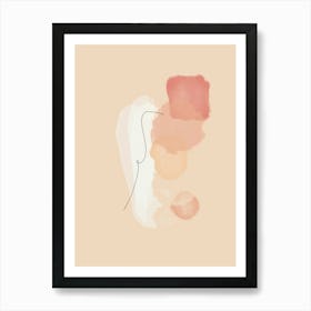 Peach Fuzz Modern Painting Art Print