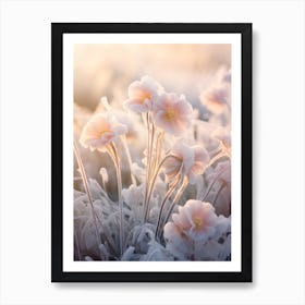 Frosty Botanical English Primrose 4 Art Print