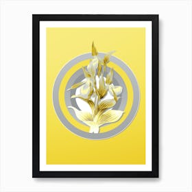 Botanical Sabot des Alpes in Gray and Yellow Gradient n.168 Art Print