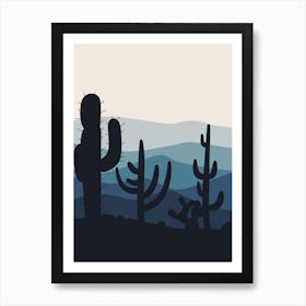 Cactus Landscape Art Print