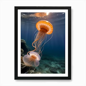 Jellyfish In The Ocean Art Print