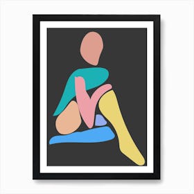 Figure Full Colours Dark Art Print