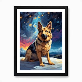 German Shepherd Art 1 Art Print