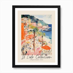 Cinque Terre   Italy Il Lido Collection Beach Club Poster 3 Art Print