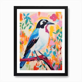 Colourful Bird Painting Magpie 4 Art Print