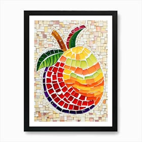 Mosaic Peach 1 Art Print