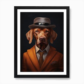Gangster Dog Vizsla Art Print