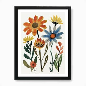 Painted Florals Gaillardia 2 Art Print