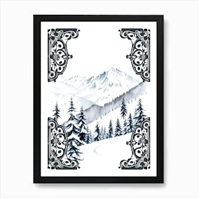 Winter Landscape With Trees Art Print