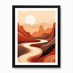 Desert Abstract Minimalist 6 Art Print