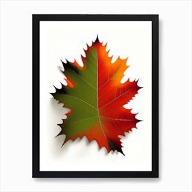 Maple Leaf Vibrant Inspired 3 Art Print