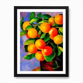Kumquat Fruit Vibrant Matisse Inspired Painting Fruit Art Print