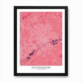 Nottingham Pink Purple Art Print